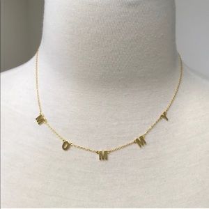 Gold MOMMY necklace